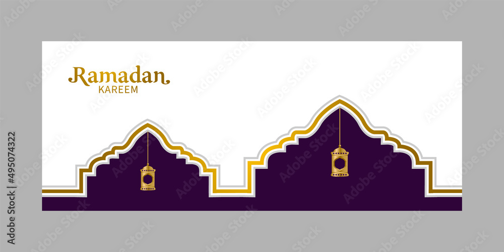 Ramadan banner template concept design