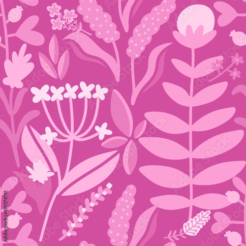 Fototapeta Naklejka Na Ścianę i Meble -  Floral seamless flower pattern for fabrics and textiles and packaging and gifts and cards and linens and kids