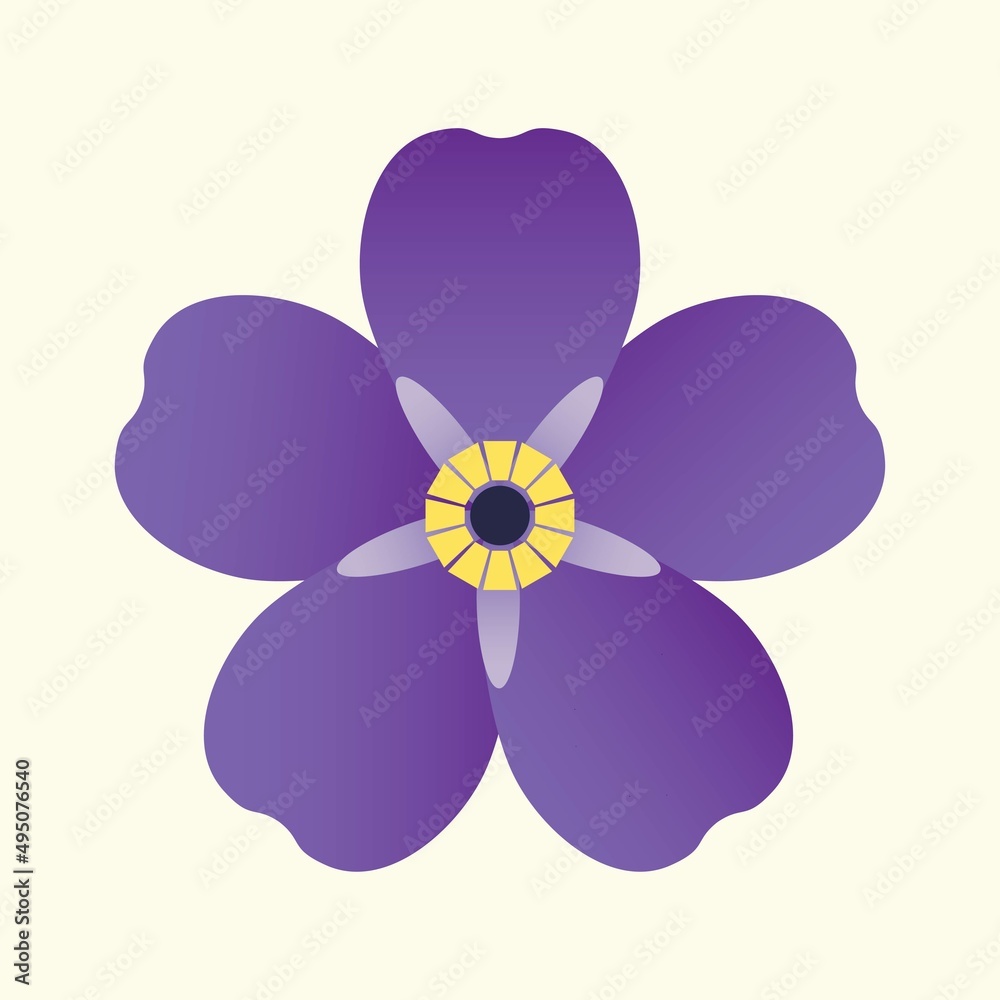 Violet violet flower on a white background. Symbol of the Armenian Genocide. Memorial Day April 24, 1915. Violet violet flower on a white background. Symbol of the Armenian Genocide. Memorial Day April 24, 1915.