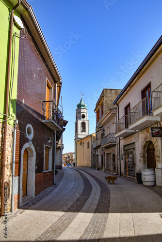 A narrow street in Sant'Angelo all'Esca, a small village in the province of Avellino, Italy.