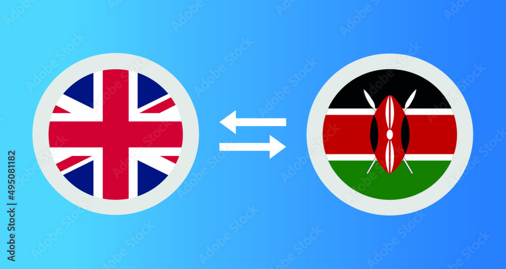 round icons with United Kingdom and Kenya flag exchange rate concept graphic element Illustration template design
round icons with United Kingdom and Kenya flag exchange rate concept graphic element Illustration template design