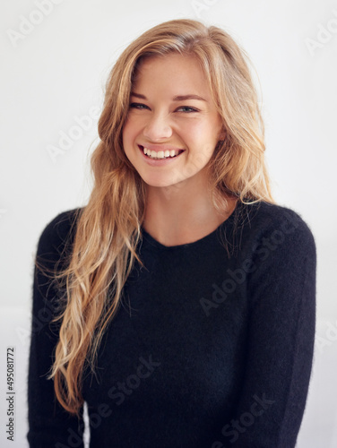 Happiness is an inside job. Portrait of a beautiful young woman. © Anne B/peopleimages.com