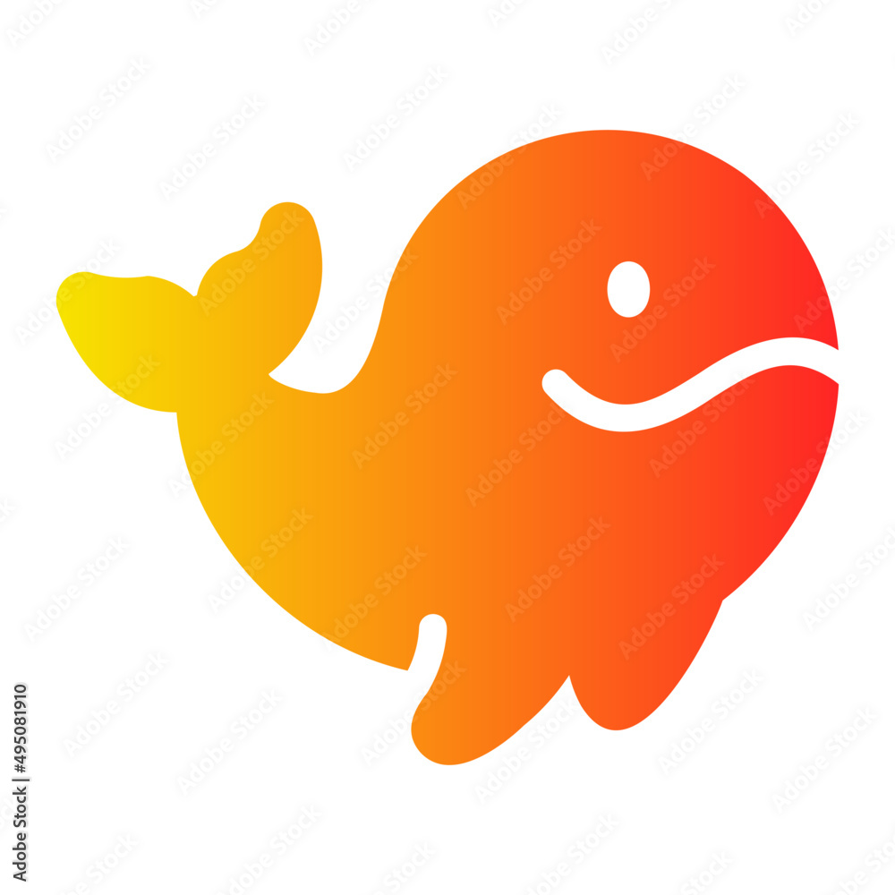 whale gradient icon whale gradient icon