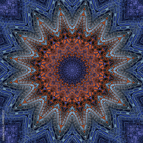 3d effect - abstract polygonal fractal pattern  © jhantares