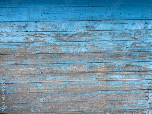 Fototapeta Naklejka Na Ścianę i Meble -  Juicy interesting texture blue, bright photo  azure background fashionable wood and brick