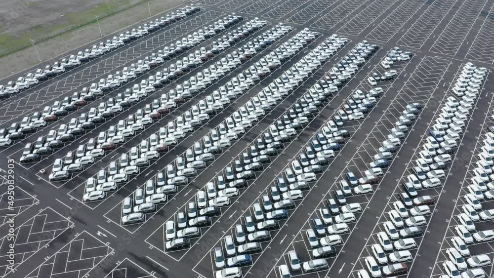 parking lot in car factory parking lot in car factory