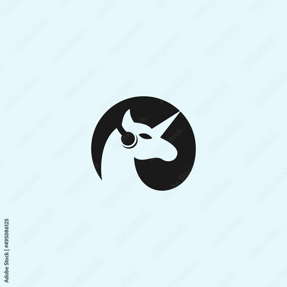 music unicorn logo or animal logo music unicorn logo or animal logo