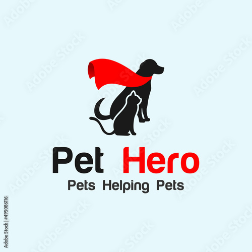 pet hero logo or animal logo