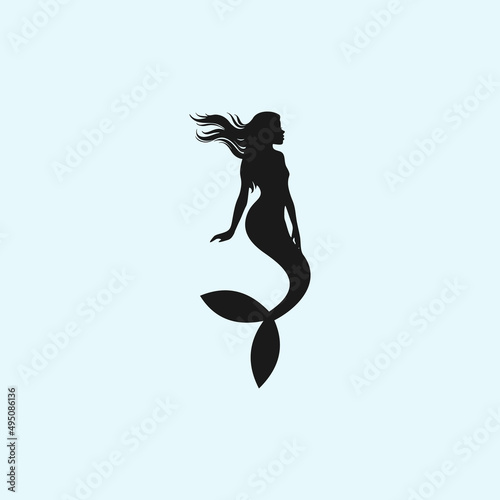 mermaid logo or mermaid icon
