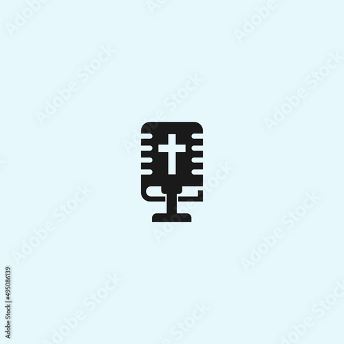 podcast book logo or microphone icon