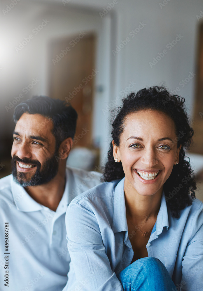 Weekends are reserved for us. Portrait of a relaxed couple enjoying the day at home together. Weekends are reserved for us. Portrait of a relaxed couple enjoying the day at home together.