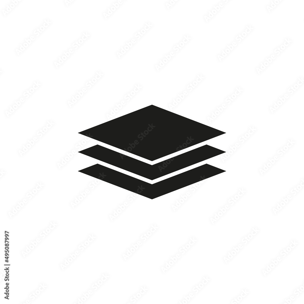 Layers icon. Simple flat vector illustration on a white background Layers icon. Simple flat vector illustration on a white background
