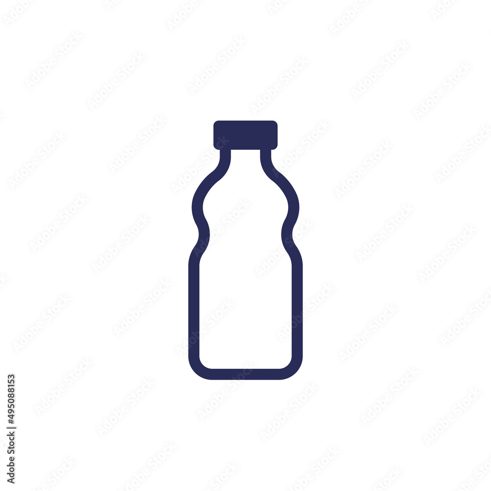 plastic bottle icon on white