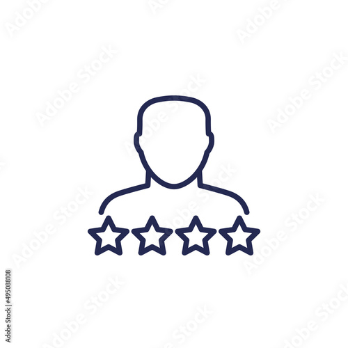 experience and qualification line icon