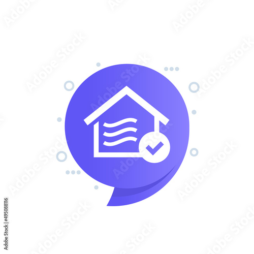 indoor air quality icon, vector