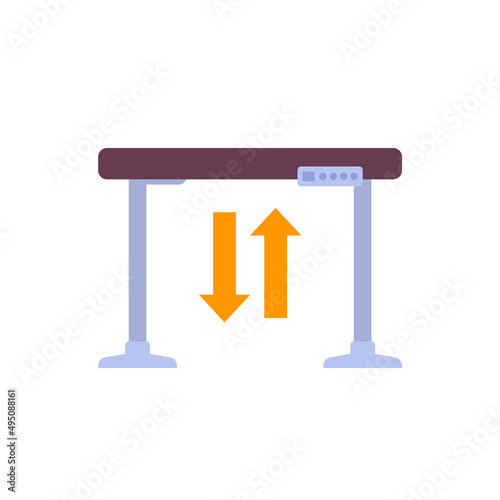 stand up desk icon, flat vector