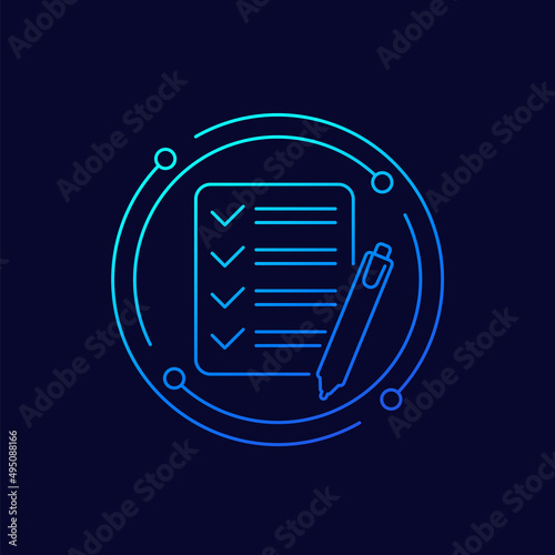 Survey or test line vector icon