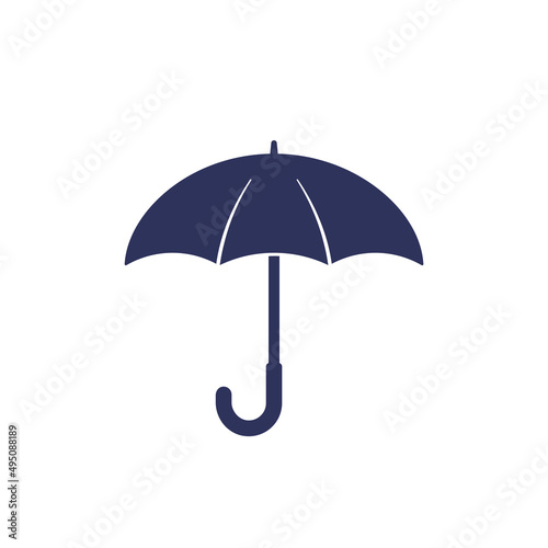 umbrella icon on white, vector