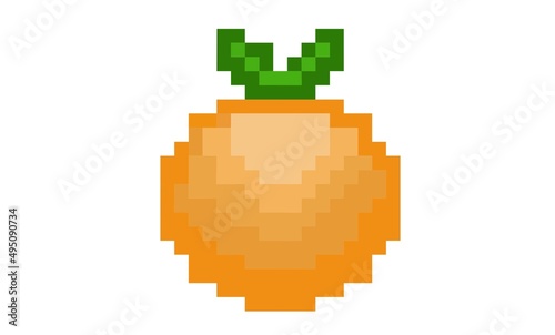 Pixel orange fruit