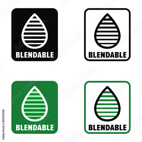 "Blendable" property vector information sign