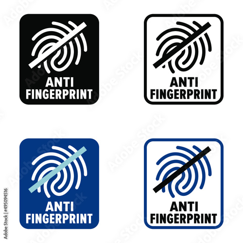"Anti fingerprint" vector information sign