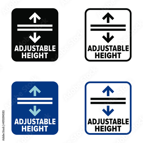 "Adjustable Height" vector information sign