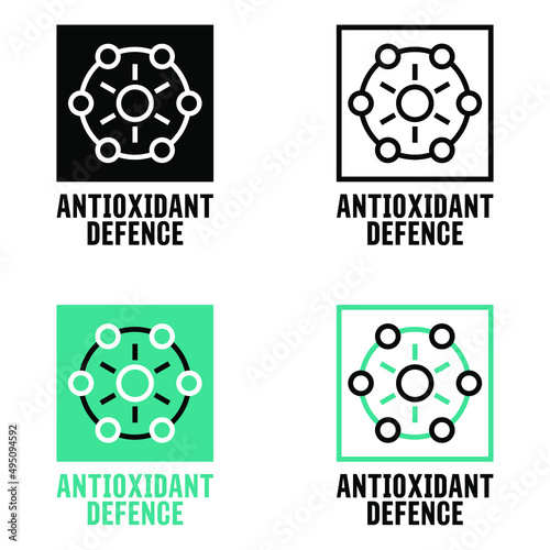 "Antioxidant Defence" vector information sign