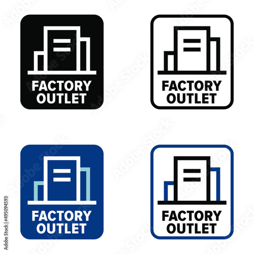 "Factory Outlet" vector information sign