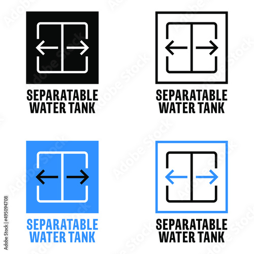 "Separatable Water Tank" vector information sign