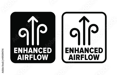 "Enhanced Airflow" vector information sign