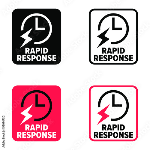 "Rapid Response" vector information sign