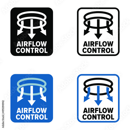 "Airflow Control" vector information sign