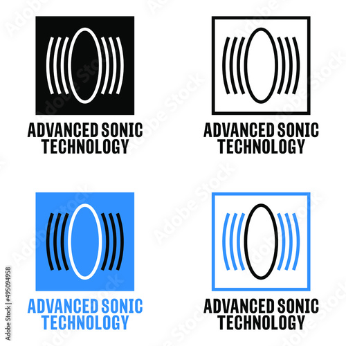 "Advanced Sonic Technology" vector information sign
