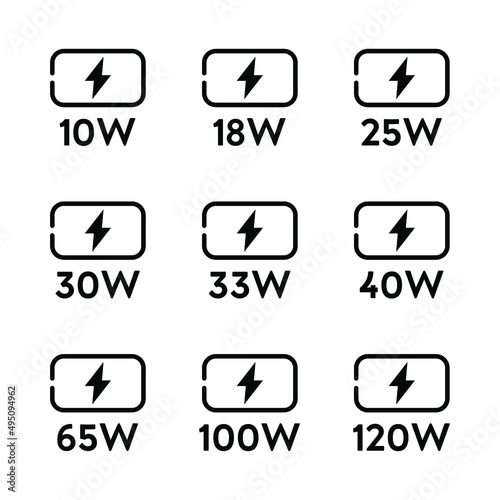 "Fast Charging" vector information sign