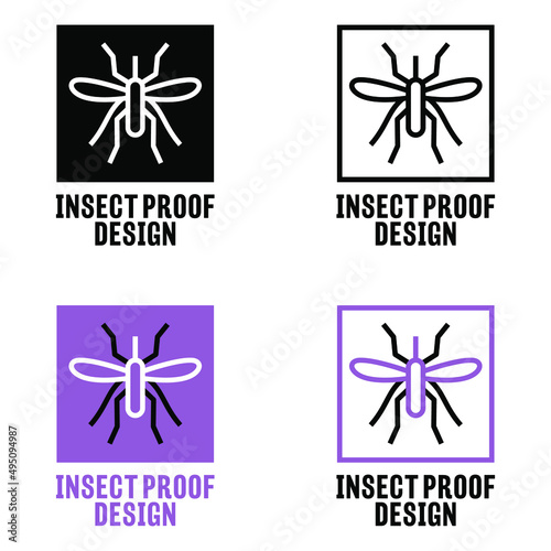 "Insect Proof Design" vector information sign