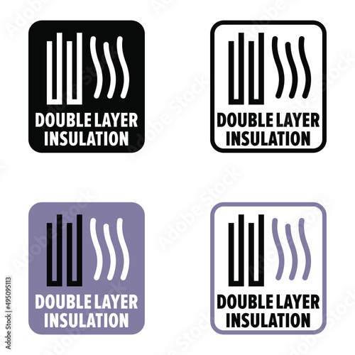 "Double Layer Insulation" vector information sign