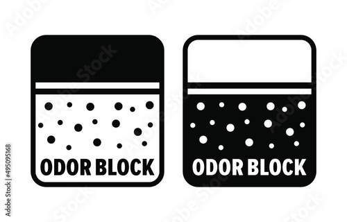 "Odor Block" vector information sign