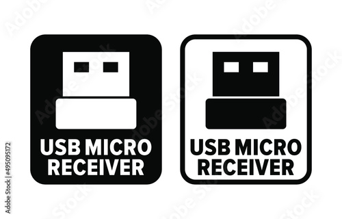 "USB Micro Receiver" vector information sign