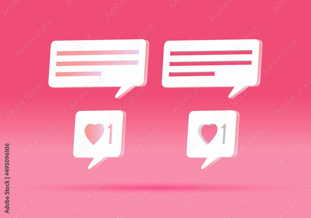 3d set bubble collection chat communication 3d set bubble collection chat communication