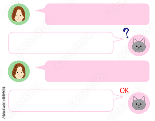 A template of faq with a veterinarian and a gray stray cat