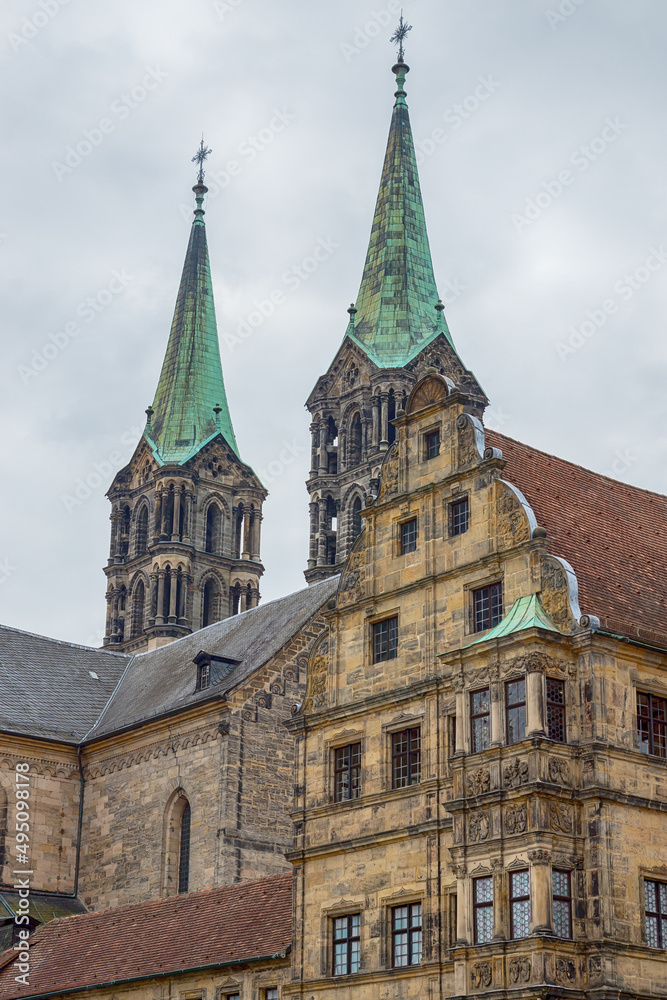 Der Bamberger Dom St. Peter und St. Georg in Bamberg, Bayern, Oberfranken