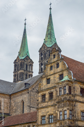 Der Bamberger Dom St. Peter und St. Georg in Bamberg  Bayern  Oberfranken