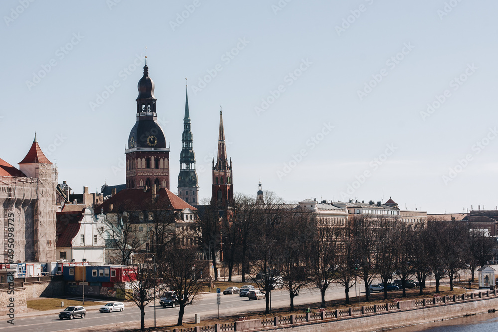 LATVIA, RIGA, March, 2022 - The Cathedral Church of Saint Mary is the Evangelical Lutheran cathedral in the Old Town of Riga, Latvia.