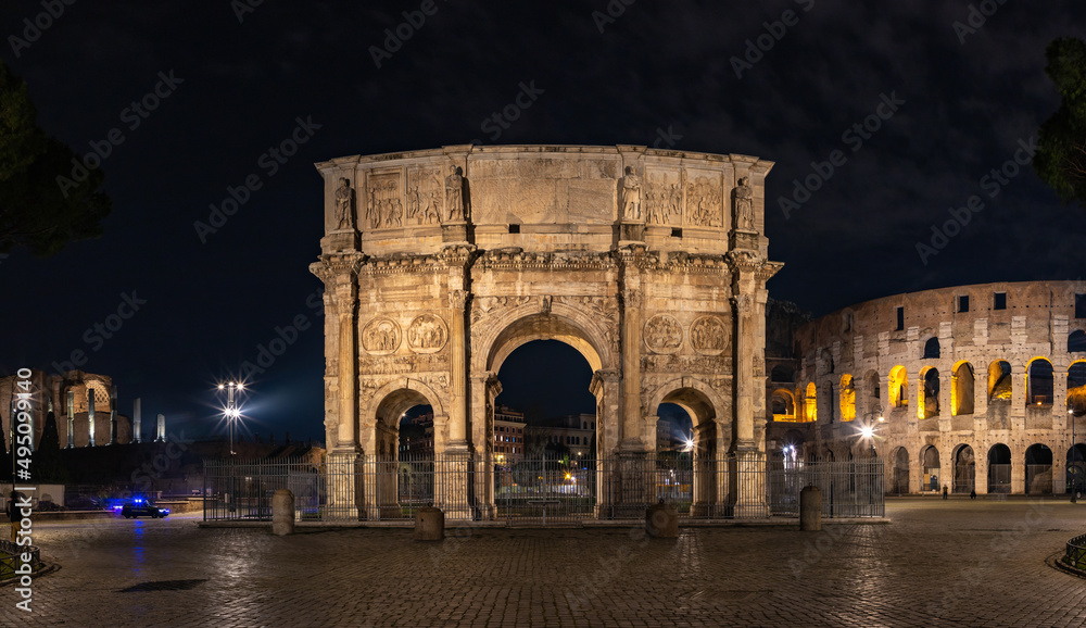Arch of Constantine at Night