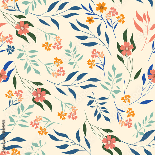 Spring Floral pattern. Ditsy style. A Pattern for print  wallpaper  fabric  cushion  bedding  and much more
