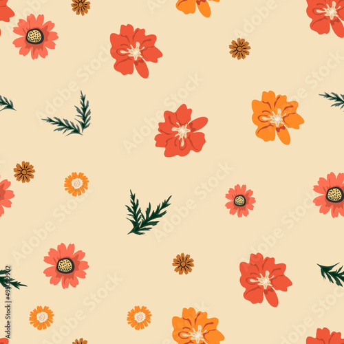 Floral Seamless pattern. Ditsy style. A Pattern for print  wallpaper  fabric  cushion  bedding  and much more