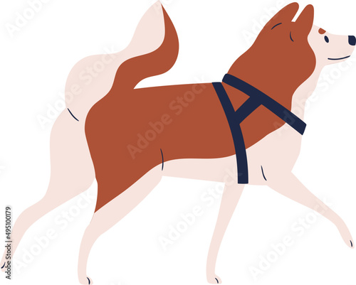 Adorable Dog Standing Cartoon Illustration