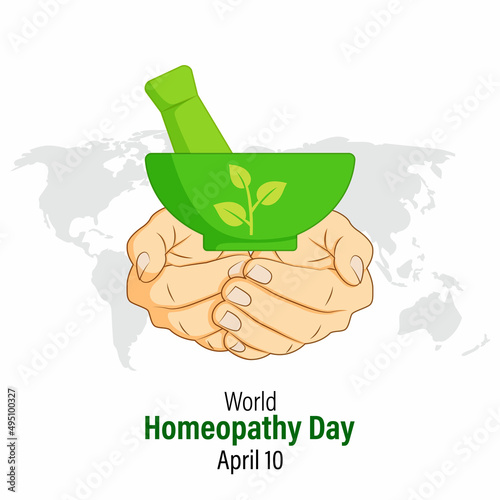 Vector illustration for world homeopathy day