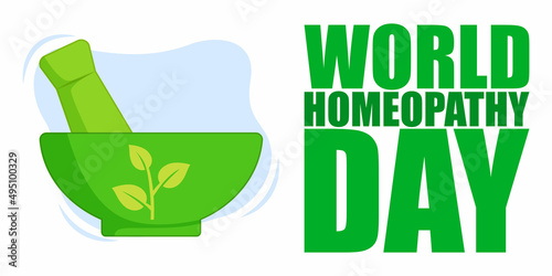 Vector illustration for world homeopathy day