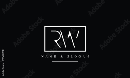 RW, WR, R, W abstract letters logo monogram photo